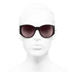 Chanel - Oval Sunglasses - Burgundy - Eyewear - Avvenice
