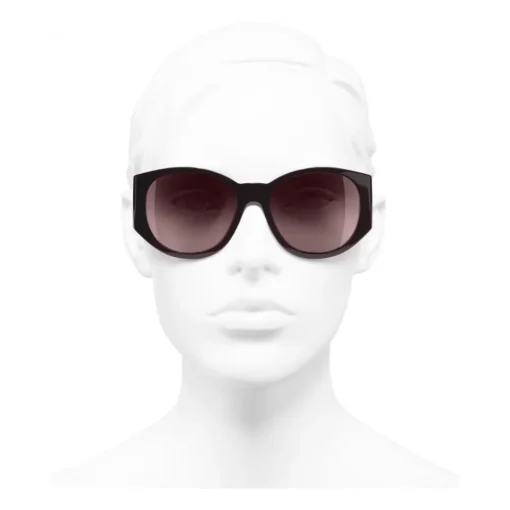 Chanel - Oval Sunglasses - Burgundy - Eyewear - Avvenice