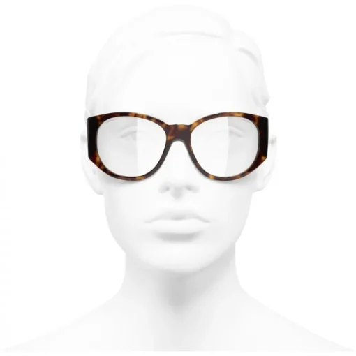 Chanel - Oval Sunglasses - Dark Tortoise Transparent - Eyewear - Avvenice
