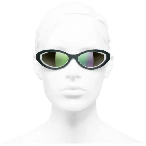 Chanel - Oval Sunglasses - Dark Green - Eyewear - Avvenice^ Sunglasses & Eyewear