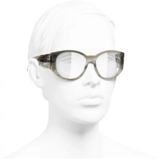 Chanel - Oval Sunglasses - Gray Transparent - Eyewear - Avvenice^ Sunglasses & Eyewear