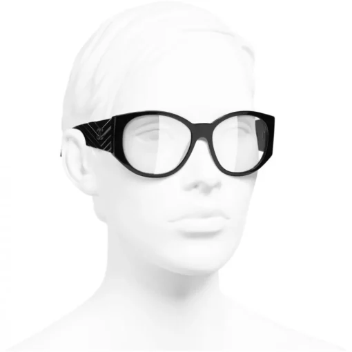 Chanel - Oval Sunglasses - Black Transparent - Eyewear - Avvenice^ Sunglasses & Eyewear