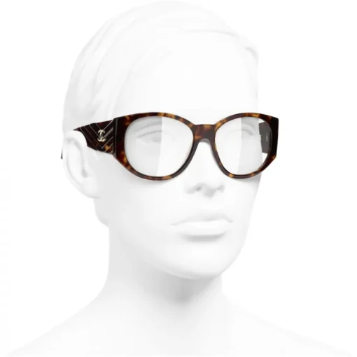 Chanel - Oval Sunglasses - Dark Tortoise Transparent - Eyewear - Avvenice