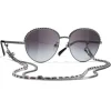 Chanel - Pantos Sunglasses - Silver Gray - Eyewear - Avvenice
