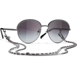 Chanel - Pantos Sunglasses - Silver Gray - Eyewear - Avvenice