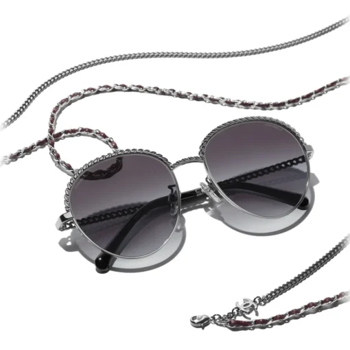 Chanel - Pantos Sunglasses - Silver Gray - Eyewear - Avvenice