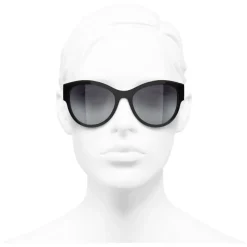 Chanel - Pantos Sunglasses - Black Grey - Eyewear - Avvenice^ Sunglasses & Eyewear