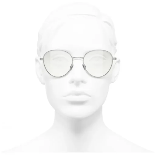 Chanel - Pantos Sunglasses - Silver Transparent - Eyewear - Avvenice^ Sunglasses & Eyewear