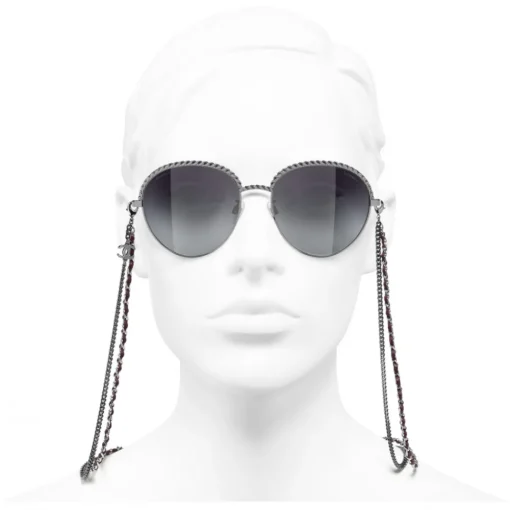 Chanel - Pantos Sunglasses - Silver Gray - Eyewear - Avvenice
