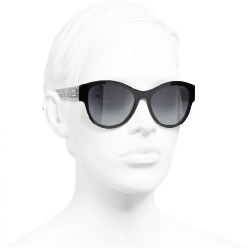 Chanel - Pantos Sunglasses - Black Grey - Eyewear - Avvenice^ Sunglasses & Eyewear
