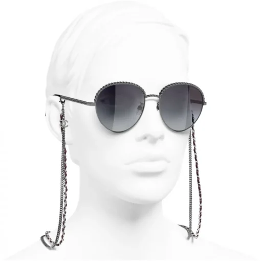 Chanel - Pantos Sunglasses - Silver Gray - Eyewear - Avvenice