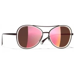 Chanel - Pilot Sunglasses - Dark Red - Eyewear - Avvenice