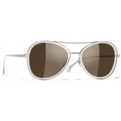 Chanel - Pilot Sunglasses - Pink Brown - Eyewear - Avvenice^ Sunglasses & Eyewear