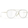 Chanel - Pilot Sunglasses - Gold Transparent - Eyewear - Avvenice^ Sunglasses & Eyewear