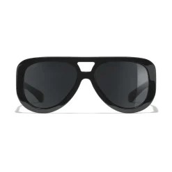 Chanel - Pilot Sunglasses - Black Gray - Eyewear - Avvenice