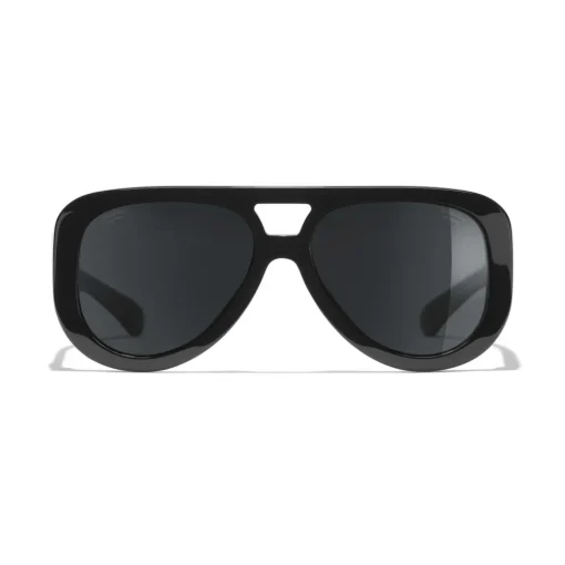 Chanel - Pilot Sunglasses - Black Gray - Eyewear - Avvenice