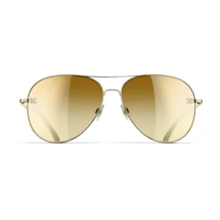 Chanel - Pilot Sunglasses - Gold Brown - Eyewear - Avvenice^ Sunglasses & Eyewear