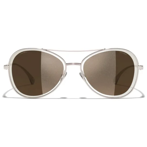 Chanel - Pilot Sunglasses - Pink Brown - Eyewear - Avvenice^ Sunglasses & Eyewear