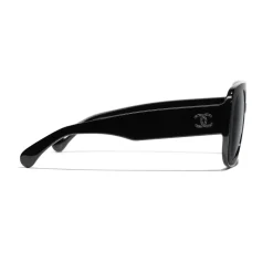 Chanel - Pilot Sunglasses - Black Gray - Eyewear - Avvenice
