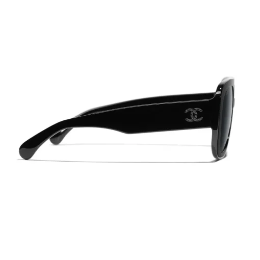 Chanel - Pilot Sunglasses - Black Gray - Eyewear - Avvenice