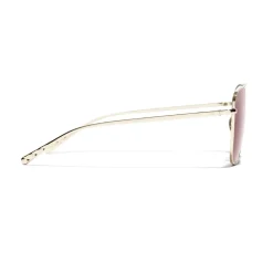 Chanel - Pilot Sunglasses - Gold Burgundy - Eyewear - Avvenice^ Sunglasses & Eyewear