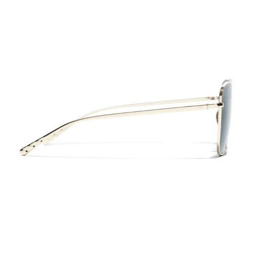Chanel - Pilot Sunglasses - Gold Light Blue - Eyewear - Avvenice