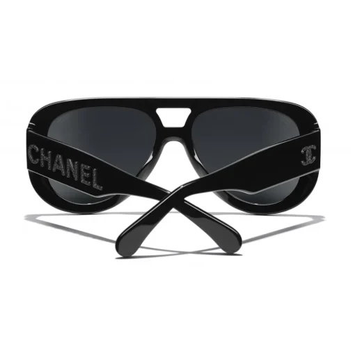 Chanel - Pilot Sunglasses - Black Gray - Eyewear - Avvenice