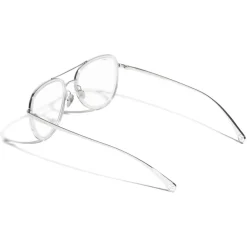 Chanel - Pilot Sunglasses - Silver Transparent - Eyewear - Avvenice
