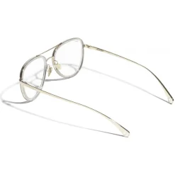 Chanel - Pilot Sunglasses - Gold Gray Transparent - Eyewear - Avvenice