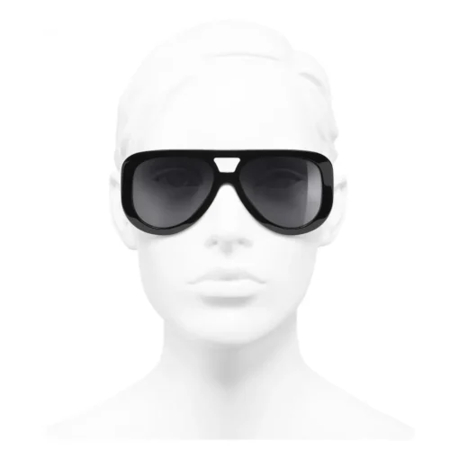Chanel - Pilot Sunglasses - Black Gray - Eyewear - Avvenice