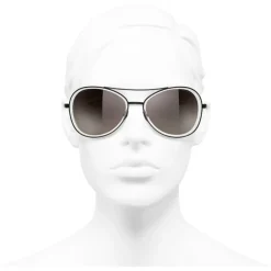 Chanel - Pilot Sunglasses - Black Gray - Eyewear - Avvenice^ Sunglasses & Eyewear