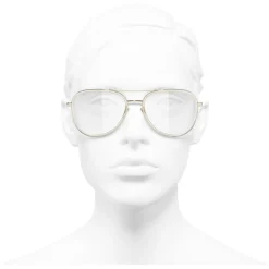 Chanel - Pilot Sunglasses - Gold Transparent - Eyewear - Avvenice^ Sunglasses & Eyewear