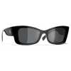 Chanel - Rectangle Sunglasses - Black Gray - Eyewear - Avvenice^ Sunglasses & Eyewear