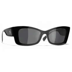 Chanel - Rectangle Sunglasses - Black Gray - Eyewear - Avvenice^ Sunglasses & Eyewear