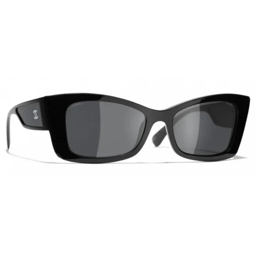 Chanel - Rectangle Sunglasses - Black Gray - Eyewear - Avvenice^ Sunglasses & Eyewear