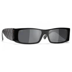 Chanel - Rectangle Sunglasses - Black Gray - Eyewear - Avvenice^ Sunglasses & Eyewear