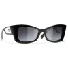 Chanel - Rectangle Sunglasses - Black Gray Gradient - Eyewear - Avvenice