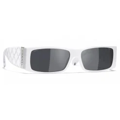 Chanel - Rectangle Sunglasses - White Gray - Eyewear - Avvenice