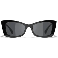 Chanel - Rectangle Sunglasses - Black Gray - Eyewear - Avvenice^ Sunglasses & Eyewear