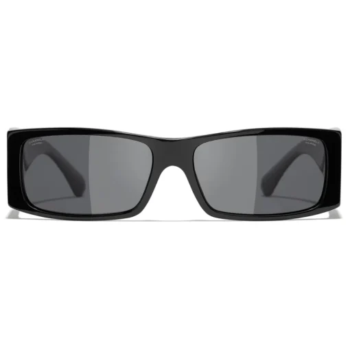 Chanel - Rectangle Sunglasses - Black Gray - Eyewear - Avvenice^ Sunglasses & Eyewear