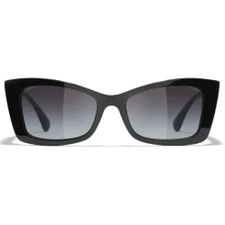 Chanel - Rectangle Sunglasses - Black Gray Gradient - Eyewear - Avvenice