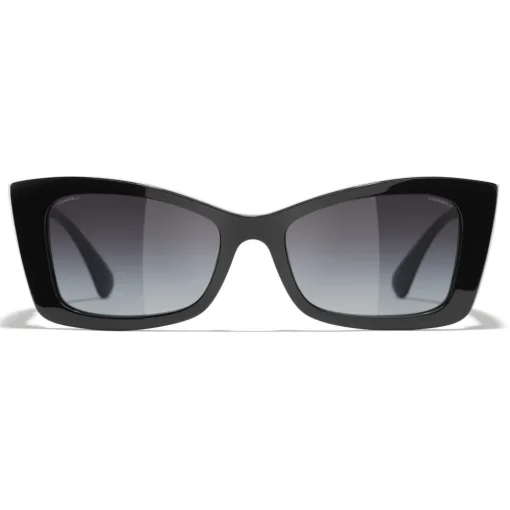 Chanel - Rectangle Sunglasses - Black Gray Gradient - Eyewear - Avvenice