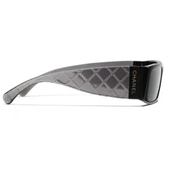 Chanel - Rectangle Sunglasses - Black Gray - Eyewear - Avvenice^ Sunglasses & Eyewear