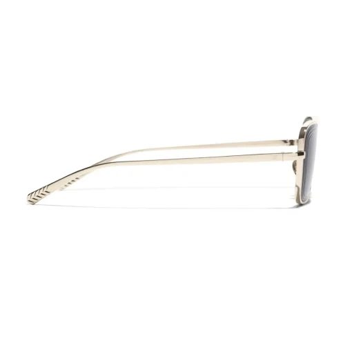 Chanel - Rectangle Sunglasses - Gold Gray - Eyewear - Avvenice