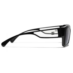 Chanel - Rectangle Sunglasses - Black Gray Gradient - Eyewear - Avvenice