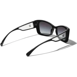 Chanel - Rectangle Sunglasses - Black Gray Gradient - Eyewear - Avvenice