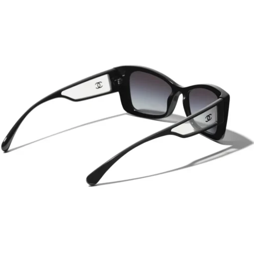 Chanel - Rectangle Sunglasses - Black Gray Gradient - Eyewear - Avvenice