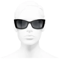Chanel - Rectangle Sunglasses - Black Gray - Eyewear - Avvenice^ Sunglasses & Eyewear