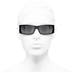 Chanel - Rectangle Sunglasses - Black Gray - Eyewear - Avvenice^ Sunglasses & Eyewear