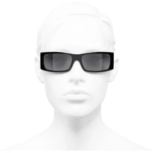 Chanel - Rectangle Sunglasses - Black Gray - Eyewear - Avvenice^ Sunglasses & Eyewear